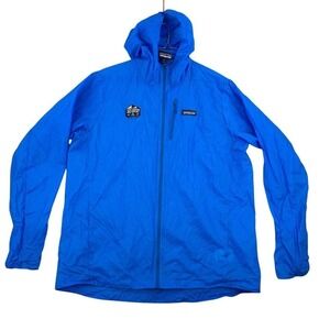 Patagonia Jacket XL Blue Houdini Windbreaker Full Zip 24142 Logo Nylon Rain